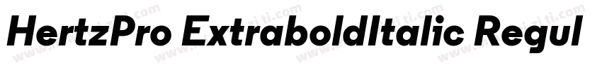 HertzPro ExtraboldItalic Regular字体转换